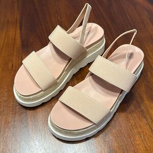 Madden Girl Marcy Platform Chunky Light Pink Sandals Women’s US 8M